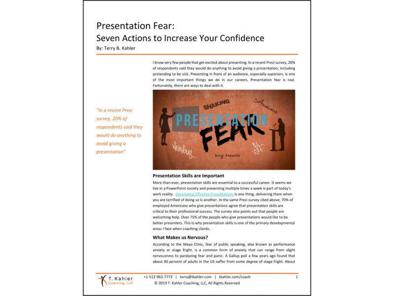 Presentation Fear in PDF