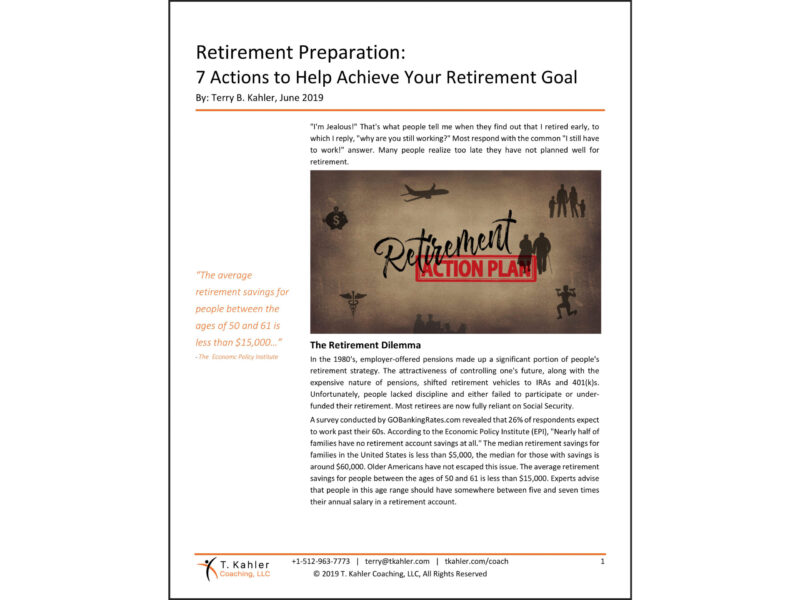 Retirement Planning Article in PDF